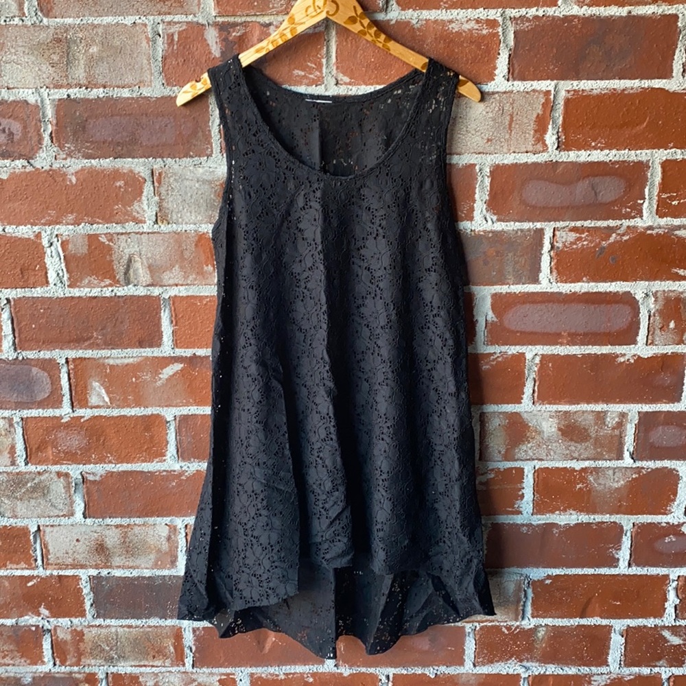 Black lace swimsuit cover-up